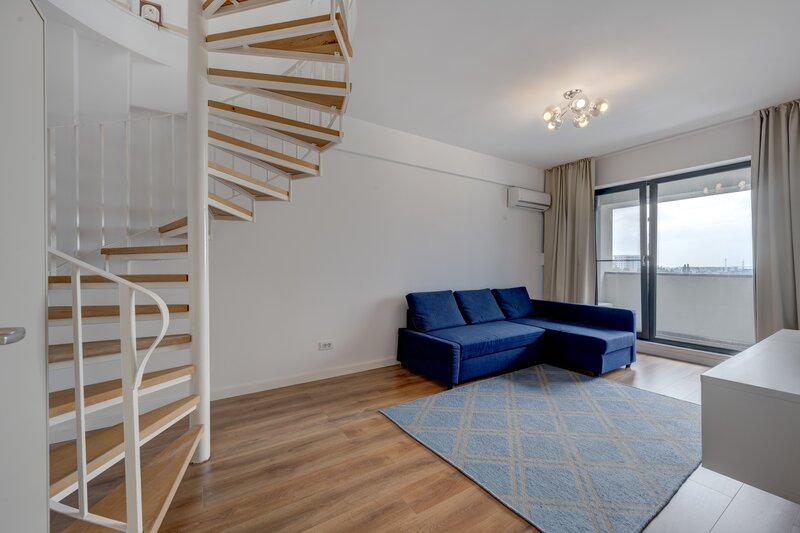 Oltenitei, Runcu, penthouse urban cu terasa de 58 mp, 2 camere, comision 0%